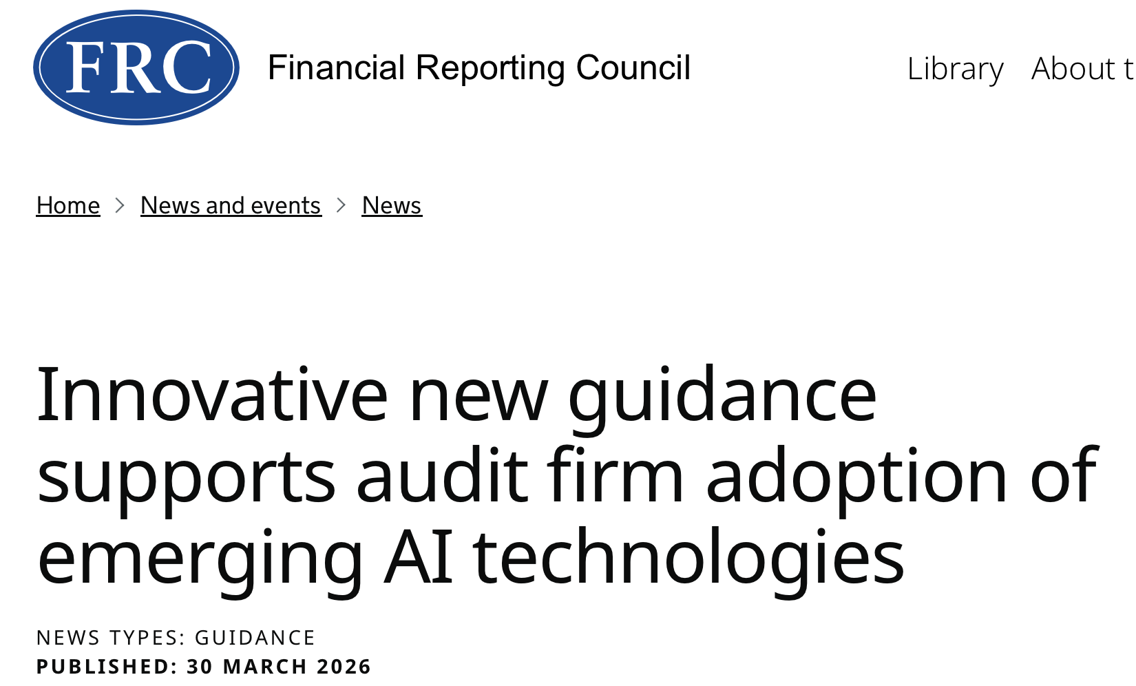 Screenshot 2026 04 28 at 23.45.28 The FRC Just Published the First Global Rulebook for AI in Audit. Here's What It Actually Says.